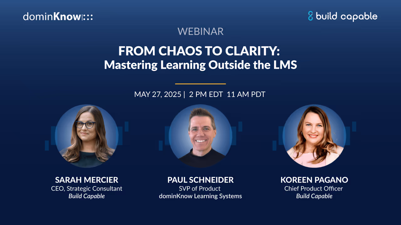 Mastering Learning Outside the LMS webinar