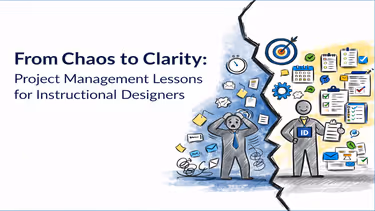 Illustration representing project management clarity for instructional designers.