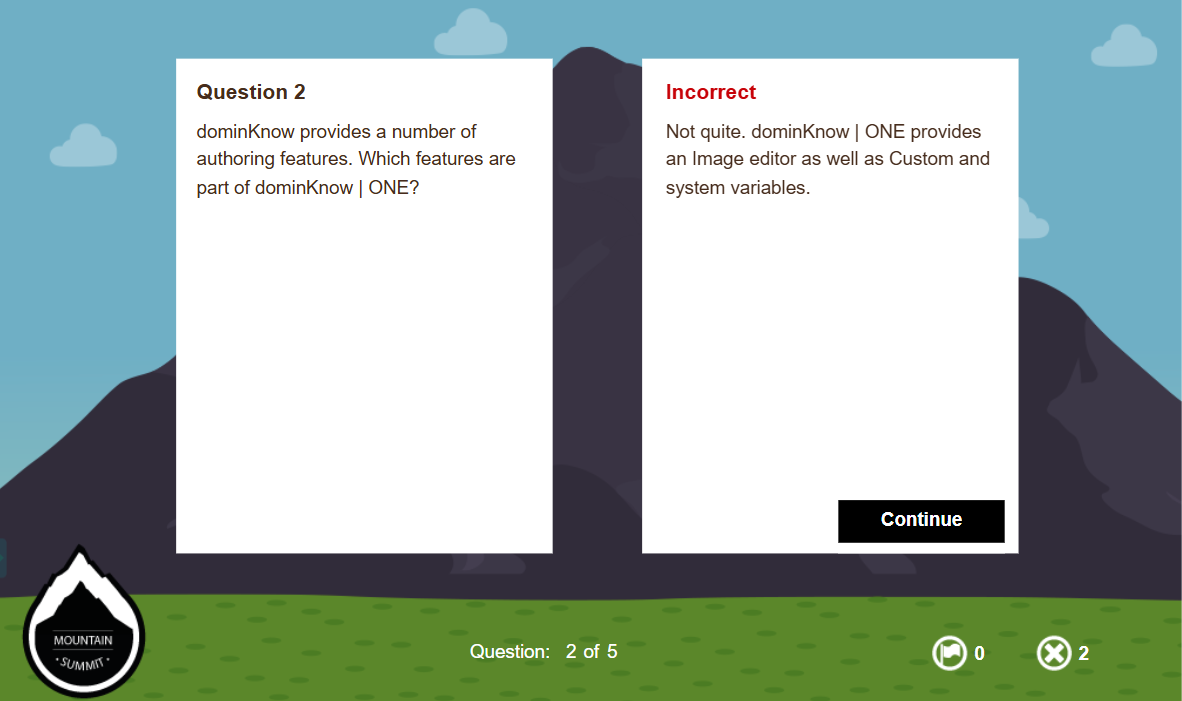 Assessment questions providing individual item feedback