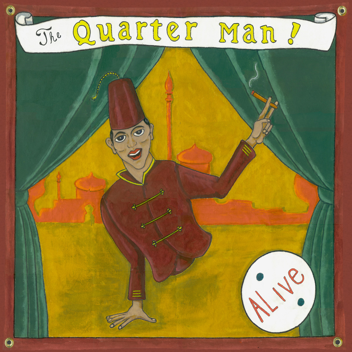 Hand Painted Carnie Banner Quarter Man