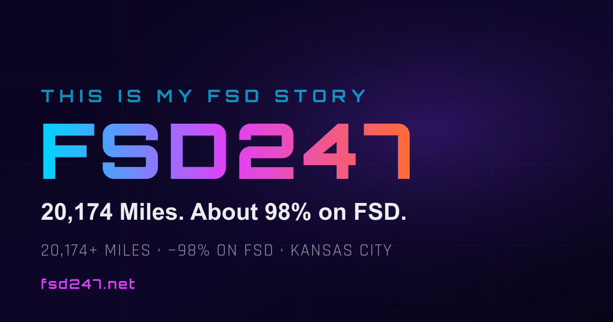 FSD247: A Tesla Full Self-Driving Owner's Log