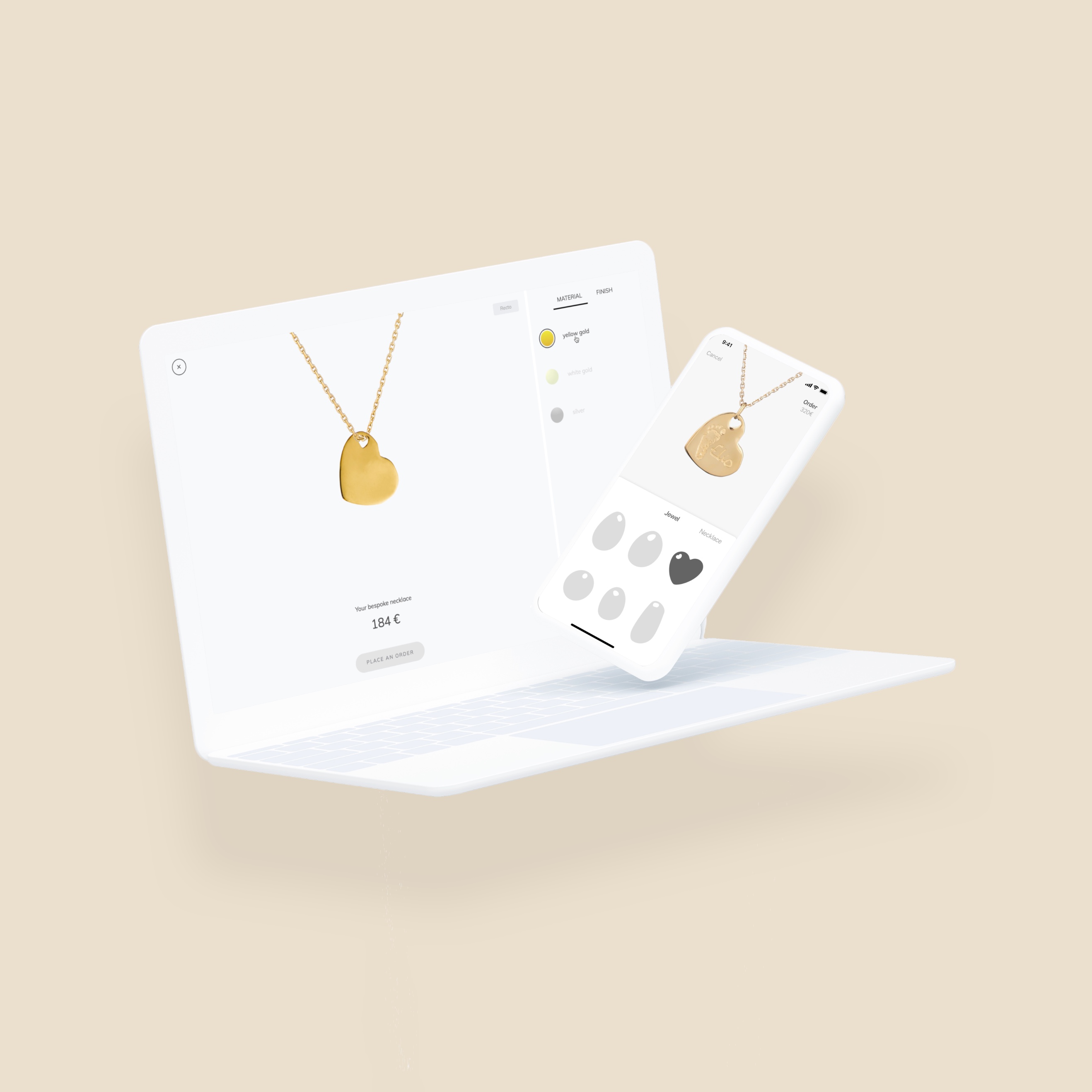 mockup of Kumpa application