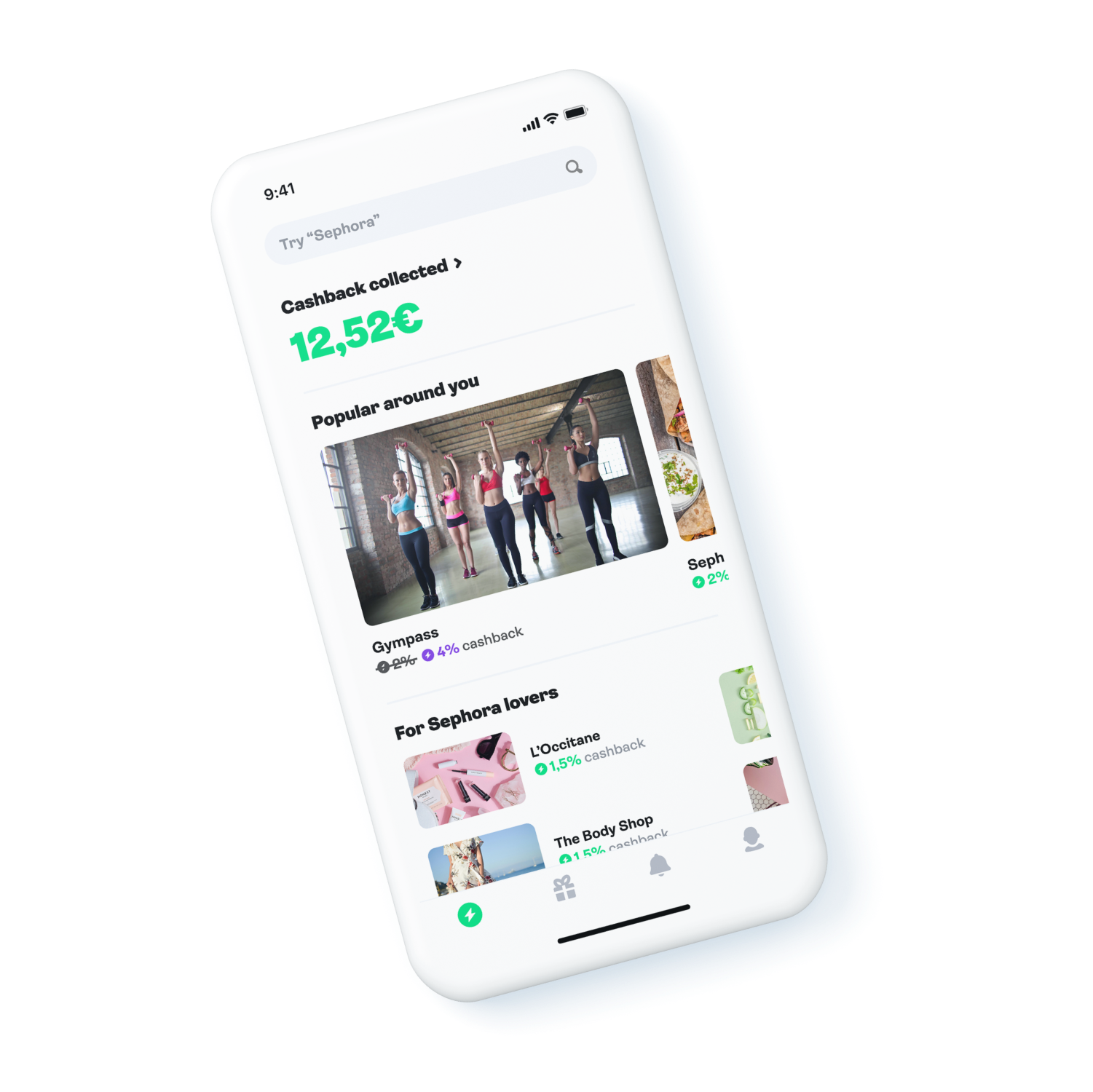 mockup of Kumpa application