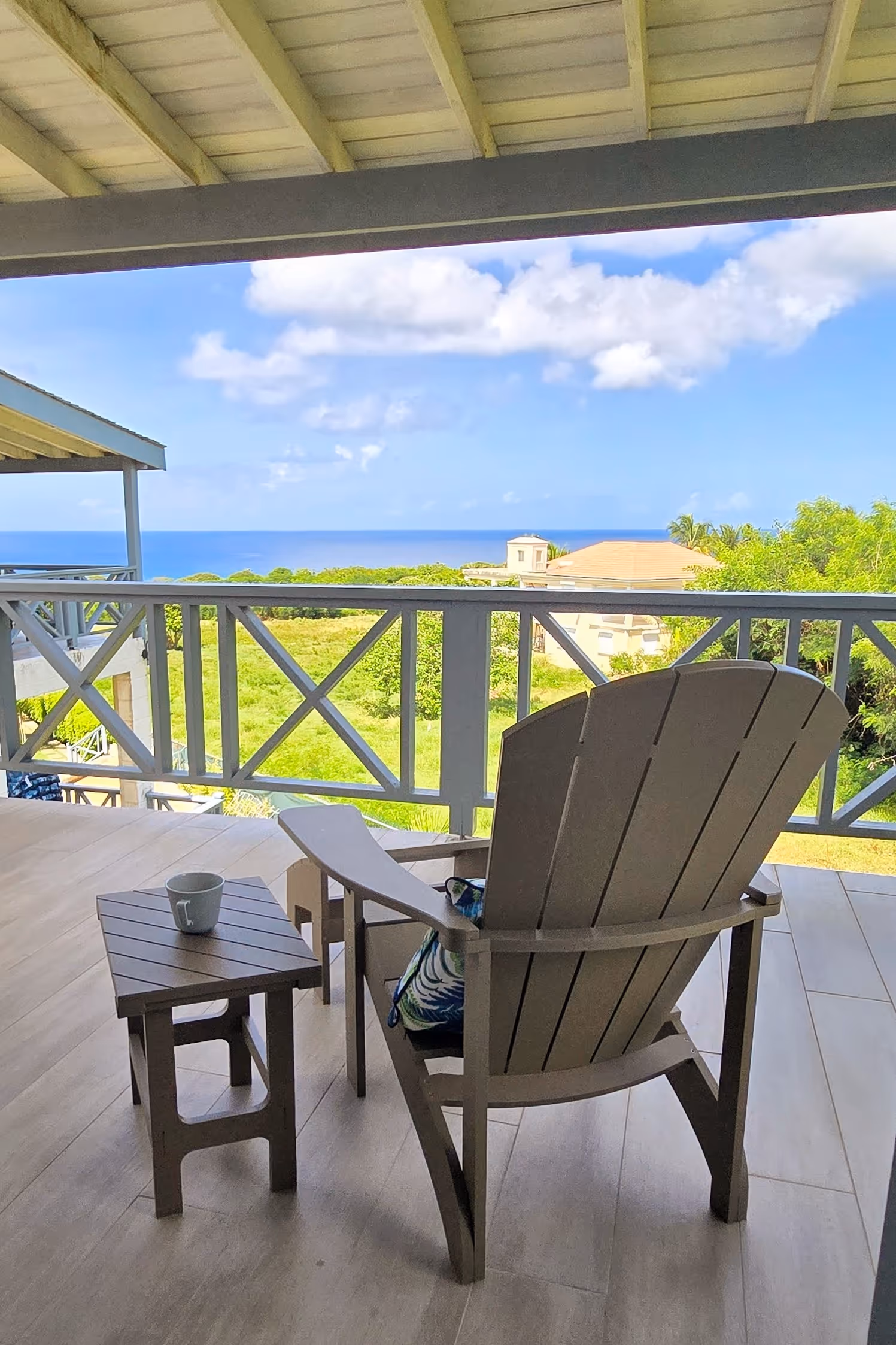 chairs on a balcony with views of barbados 