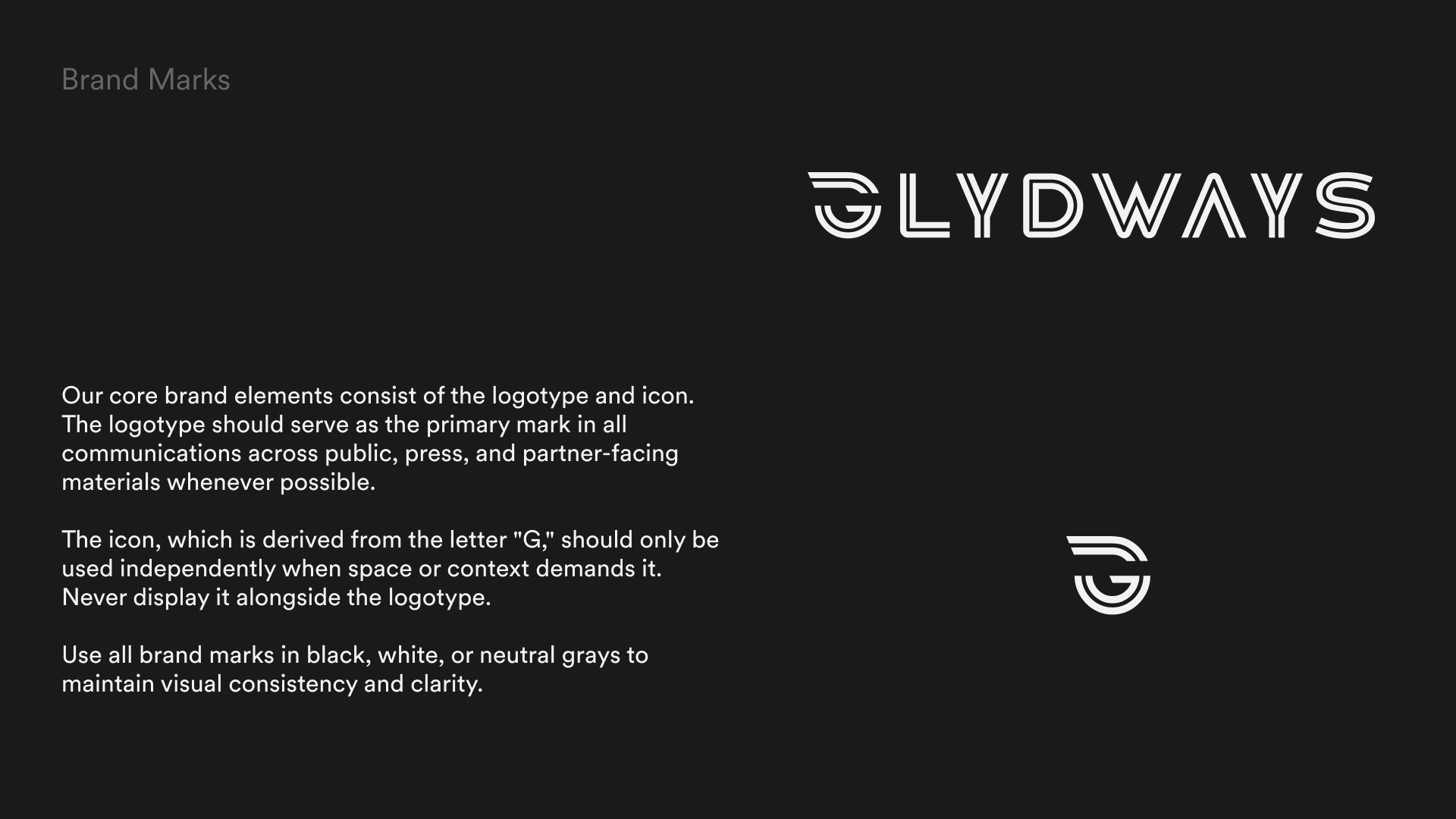 Glydways Brand Standards — brand marks and usage