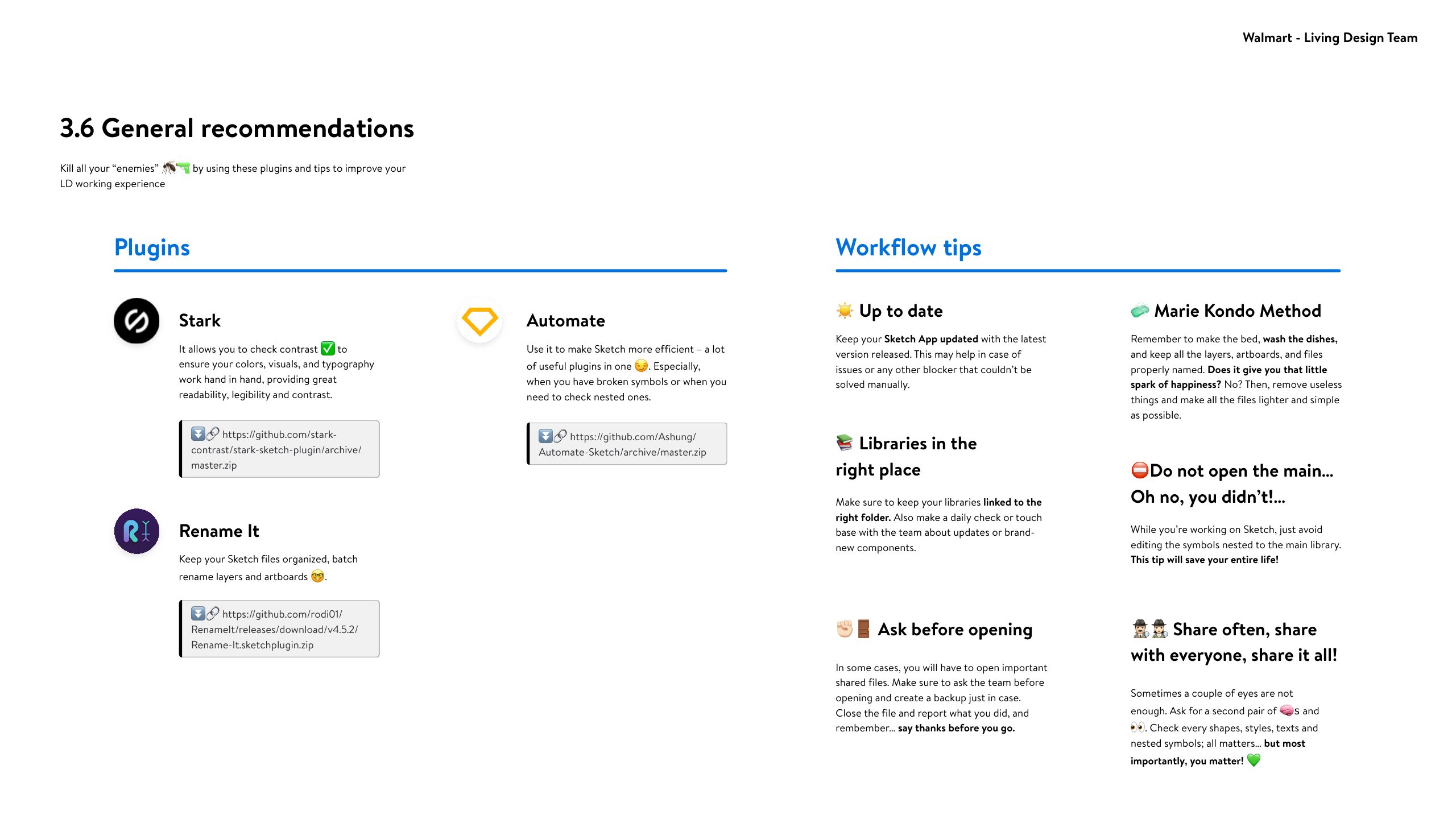 General recommendations: plugins, automation, and workflow tips for keeping libraries current and shared.