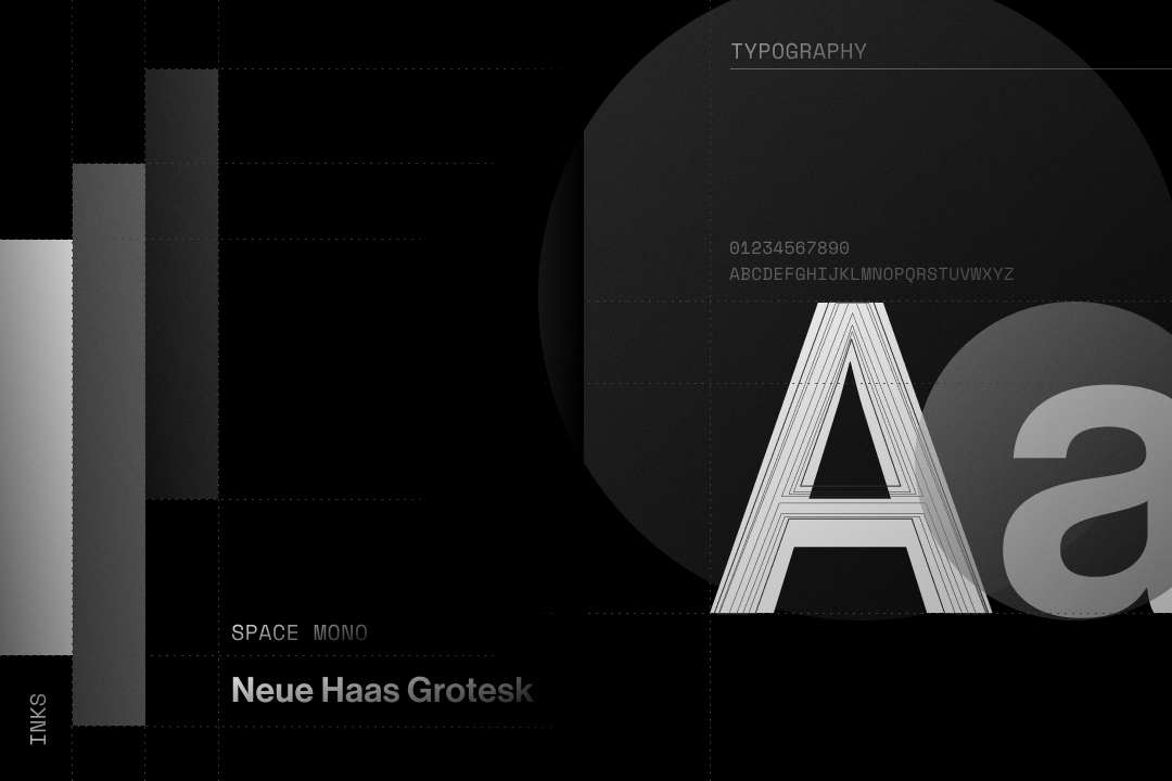 Neue Haas Grotesk: a large Aa beside a note on shape, figure and ground.