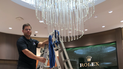 Small Glass Fixture Cleaning