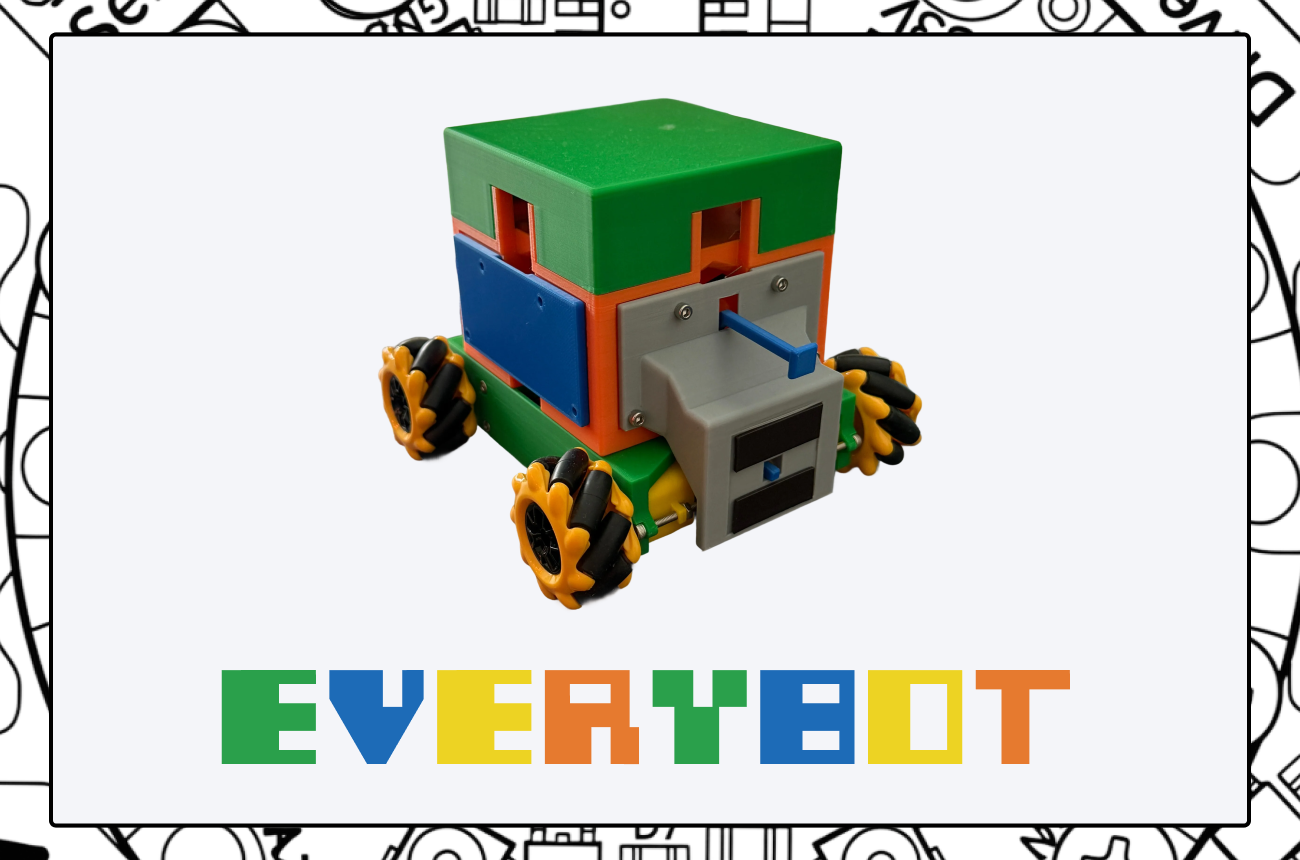 Image for EveryBot. Shows image of robot, and text: EveryBot.