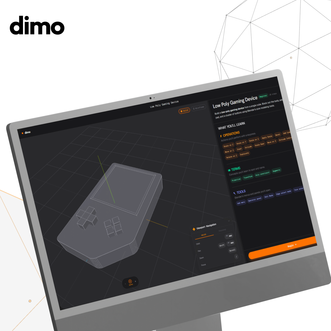 Mock-up image of dimo