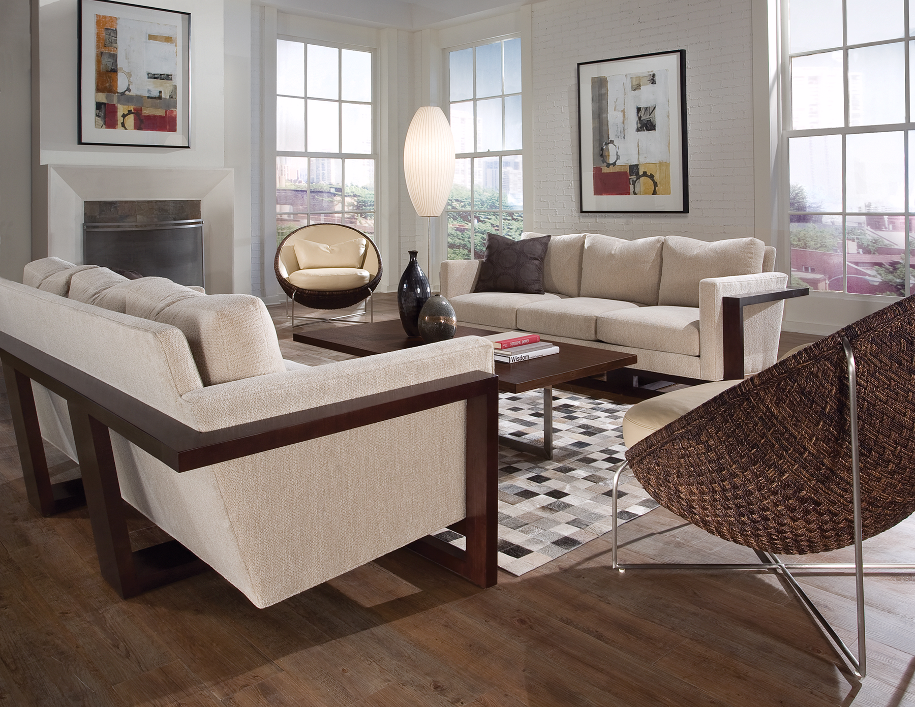 Hangover Sectional Sofa and Papa Roxy Swivel Chair