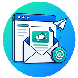 LinkedIn content marketing service benefits icon