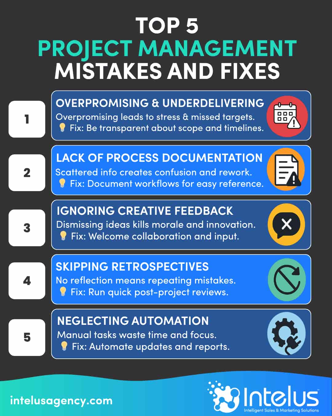 Project Management Mistakes and Fixes