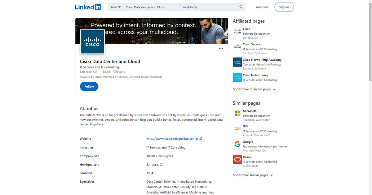 cisco showcase page