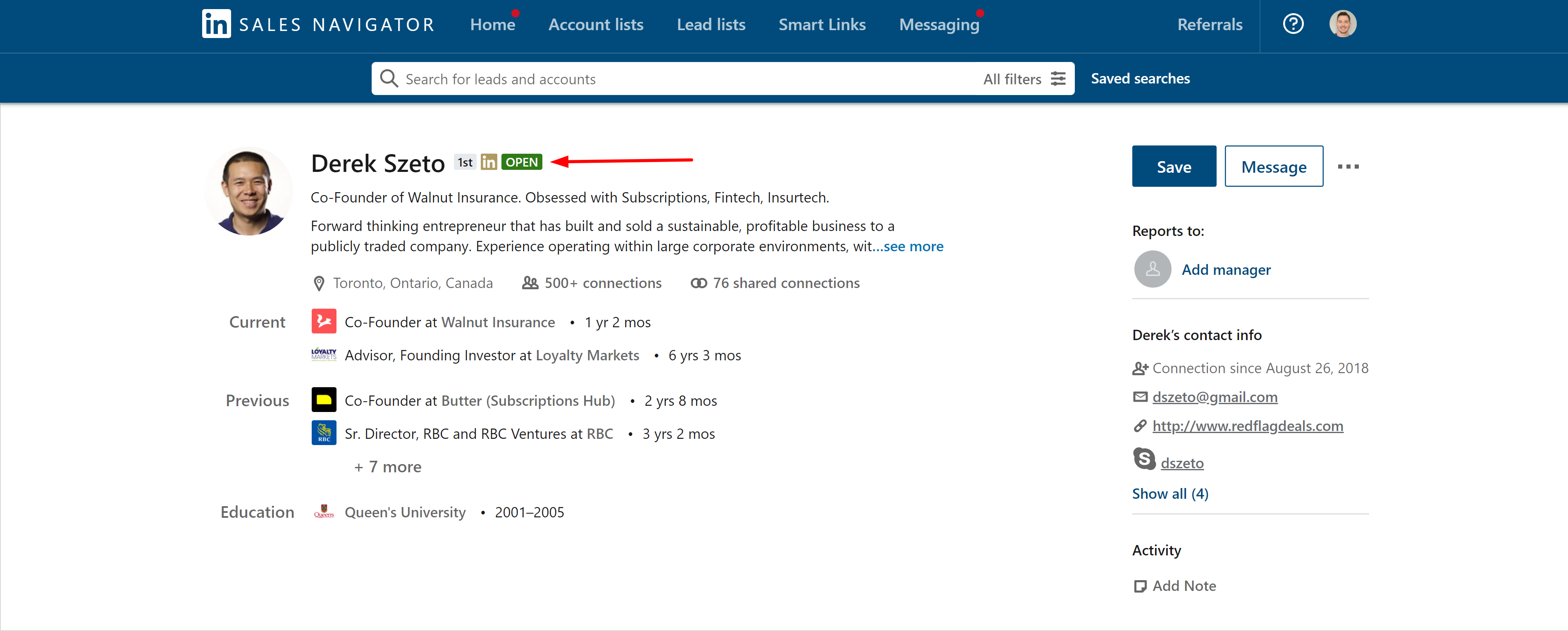how to find LinkedIn open profiles
