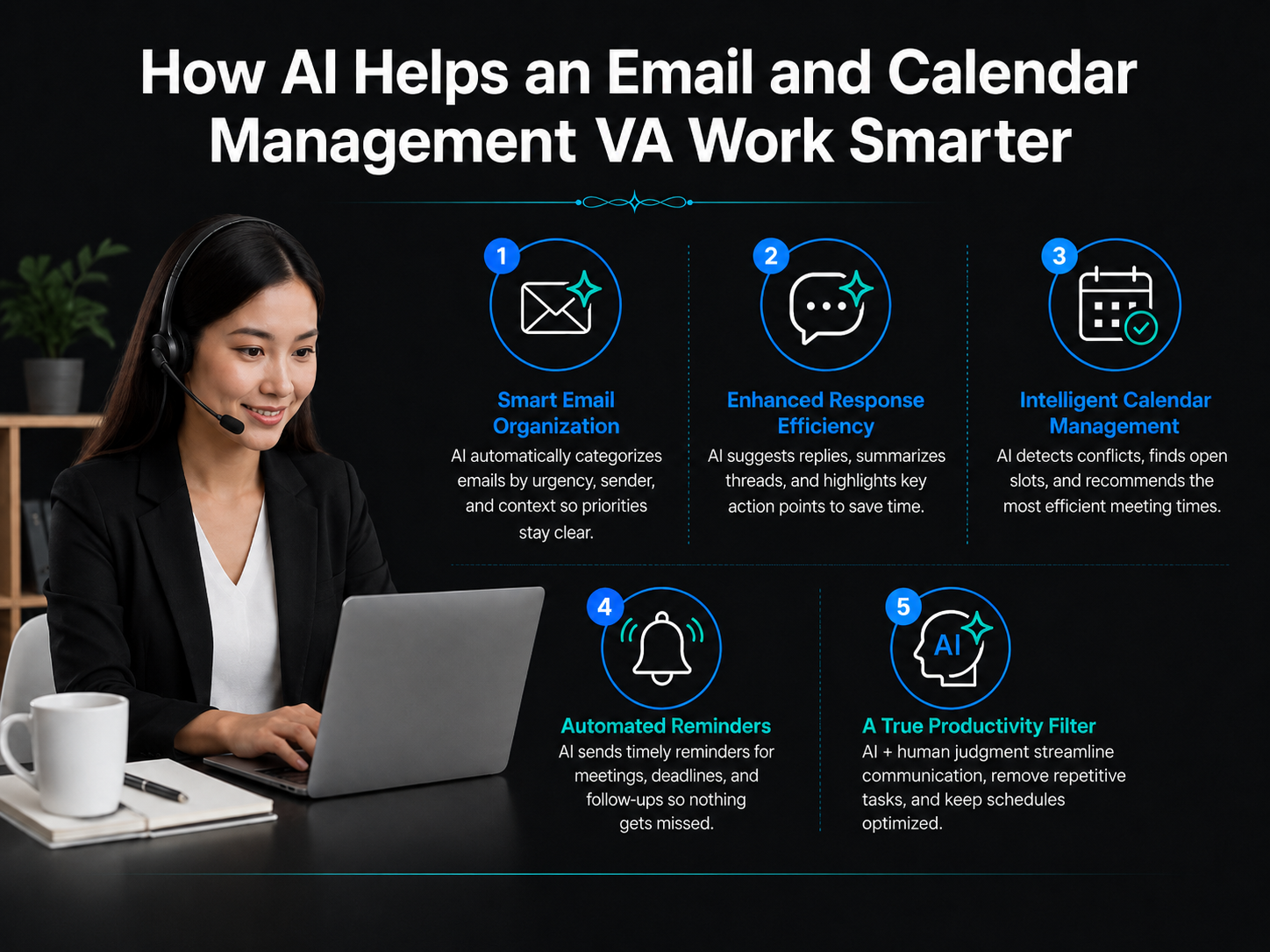 How AI Helps an Email and Calendar Management Virtual Assistant Work Smarter
