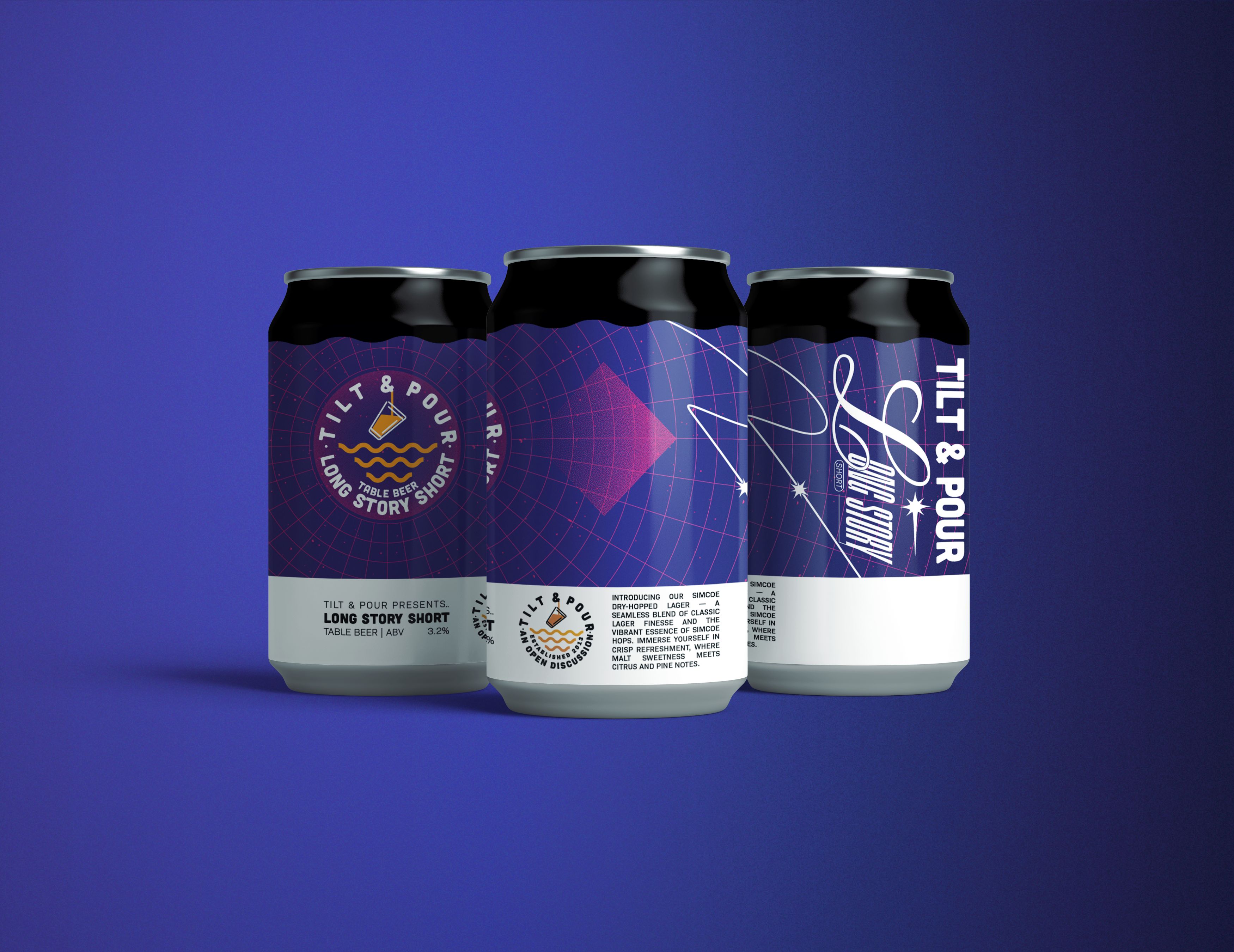 Artwork of Long Story Short beer by Tilt & Pour