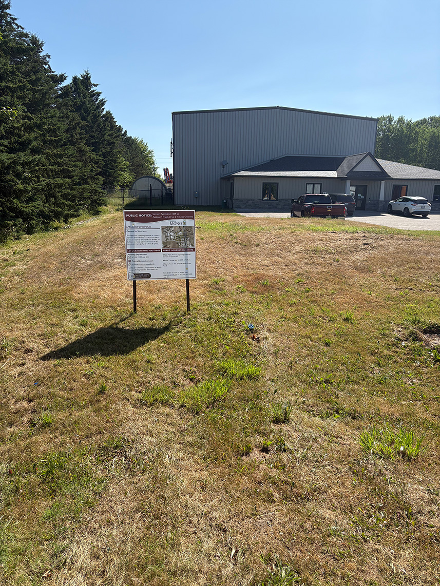 Signboard for file B04-25 in the context of the property