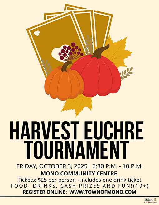2025 Harvest Euchre Tournament Poster