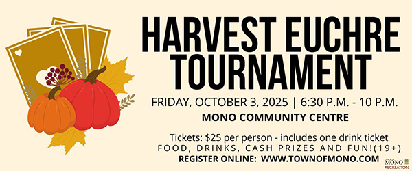 Harvest Euchre Tournament promotional graphic