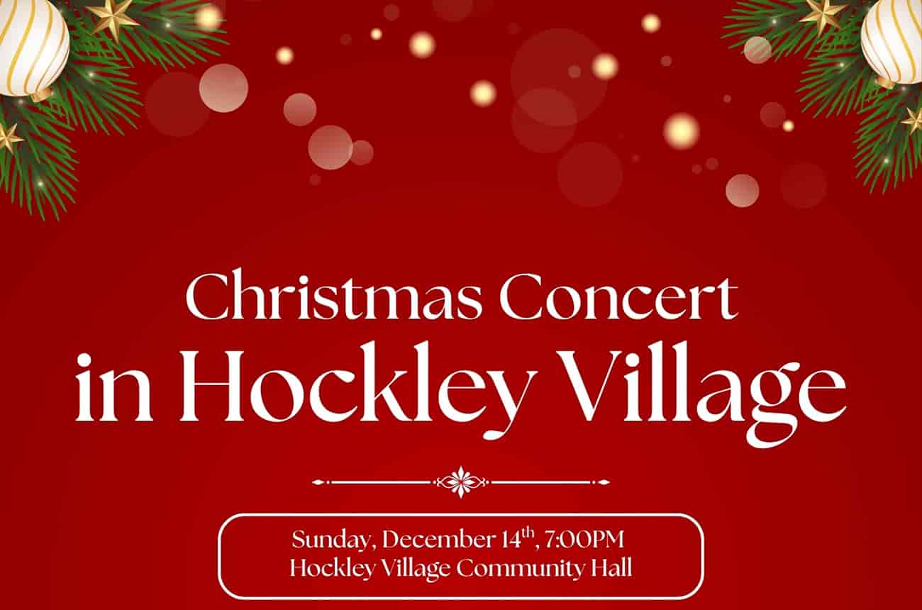 Christmas Concert in Hockley Village promotional graphic