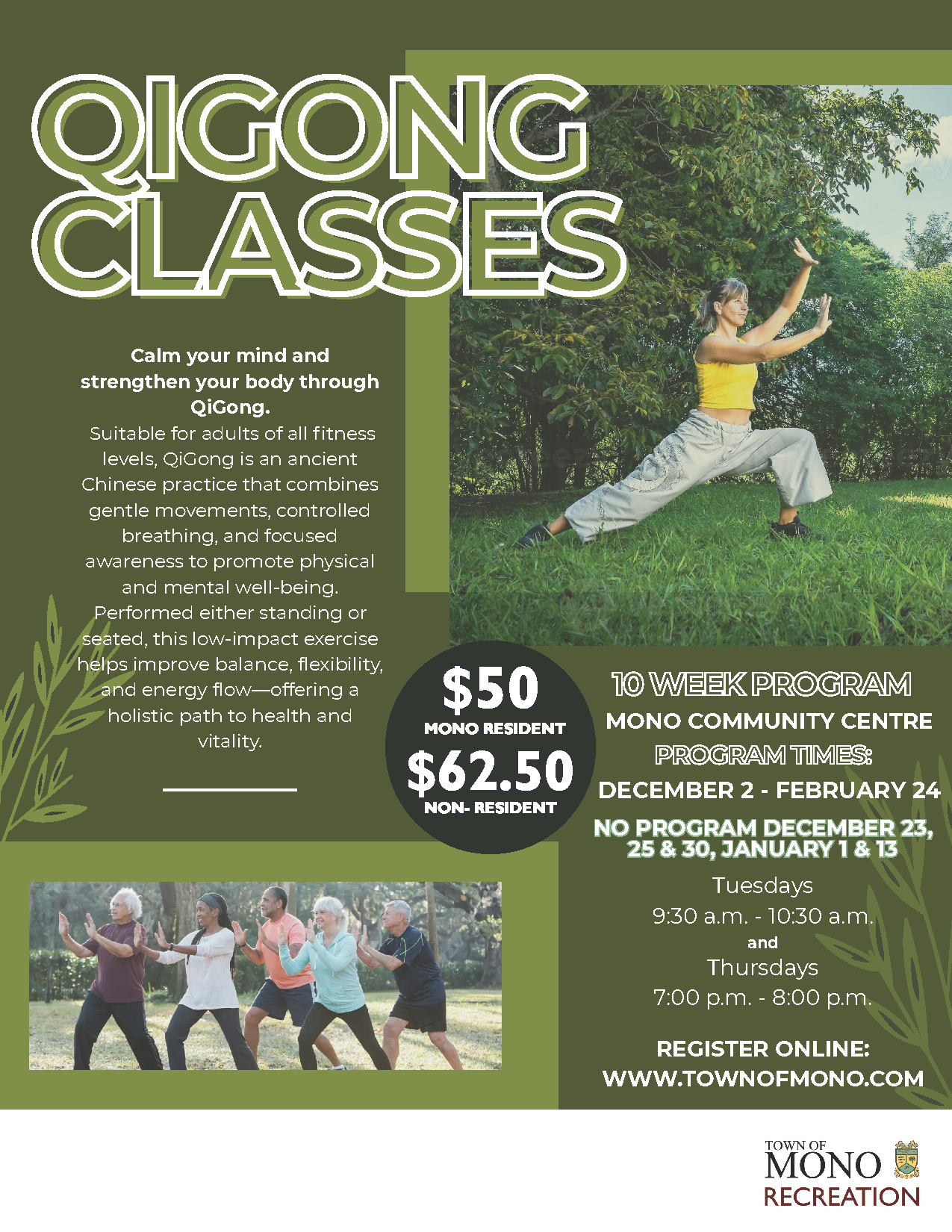 December to February Qigong Promotional Poster