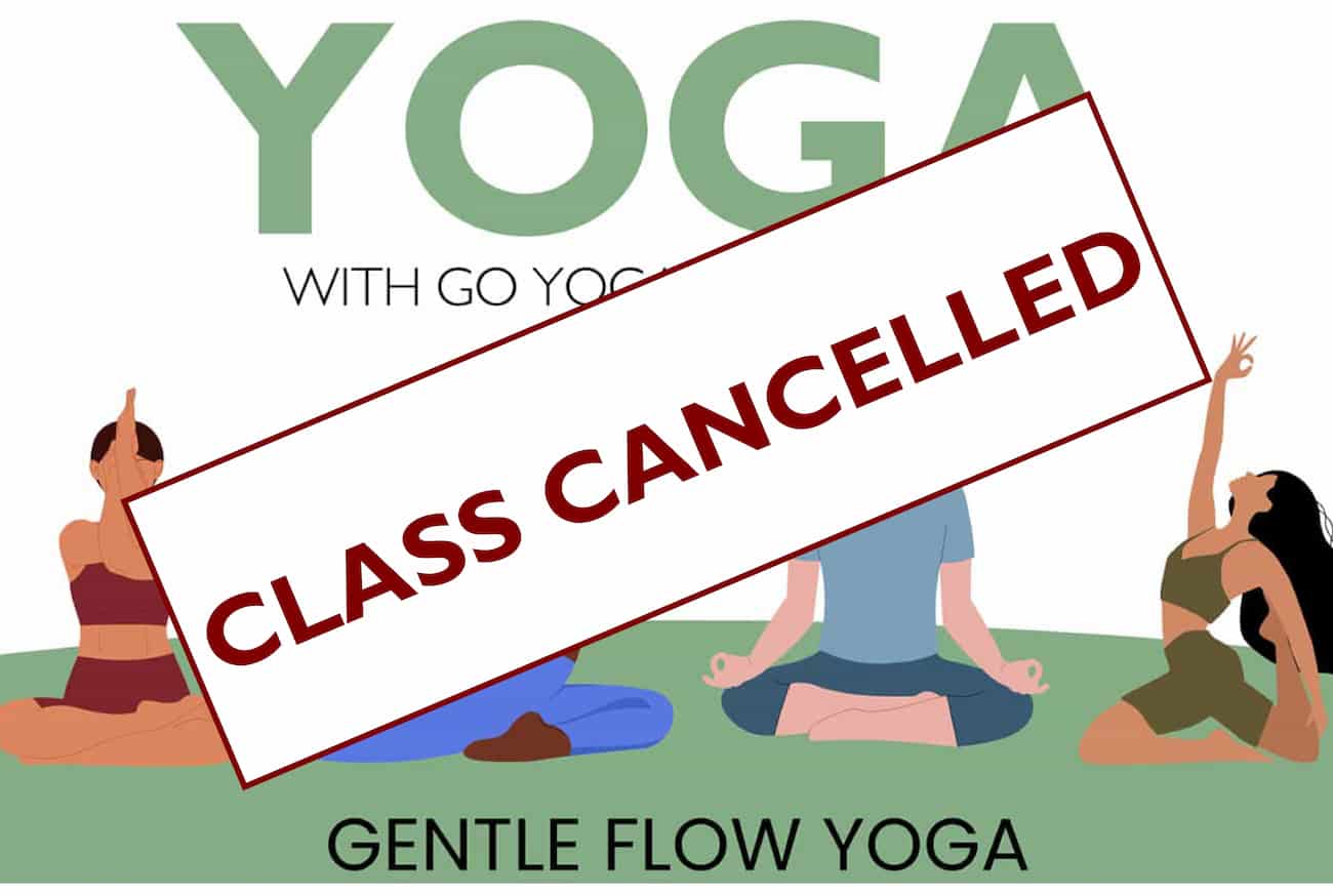 Yoga Class Cancelled Notice Graphic