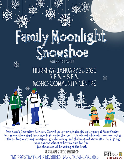 Family Moonlight Snowshoe