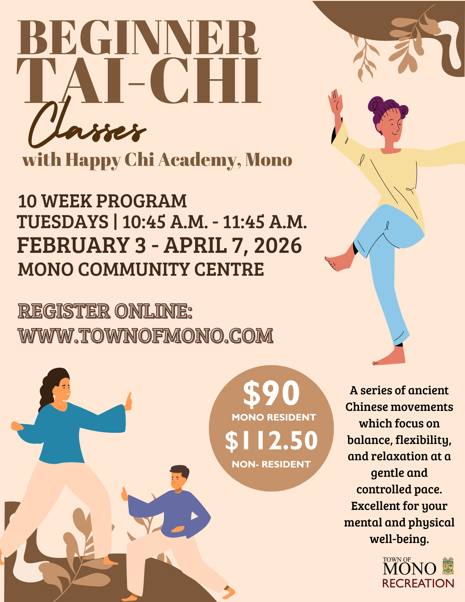 Beginner Tai Chi Classes promotional poster