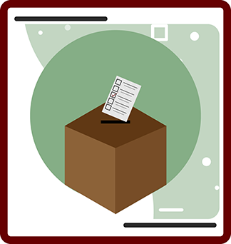Ballot going into an election ballot box