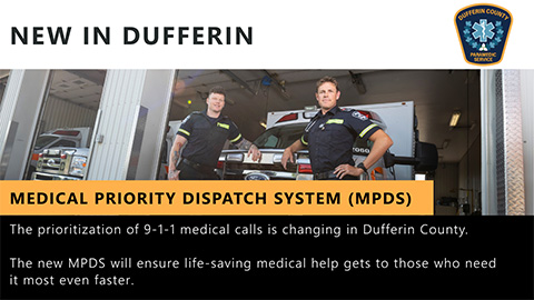Medical Priority Dispatch System notice graphic