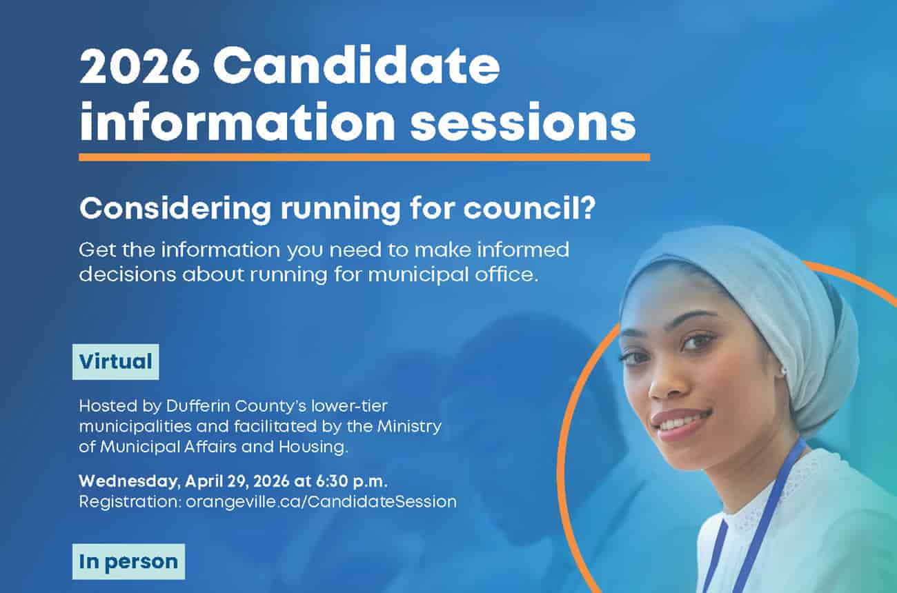 Joint 2026 Municipal Election Candidate Information Sessions Promotional graphic