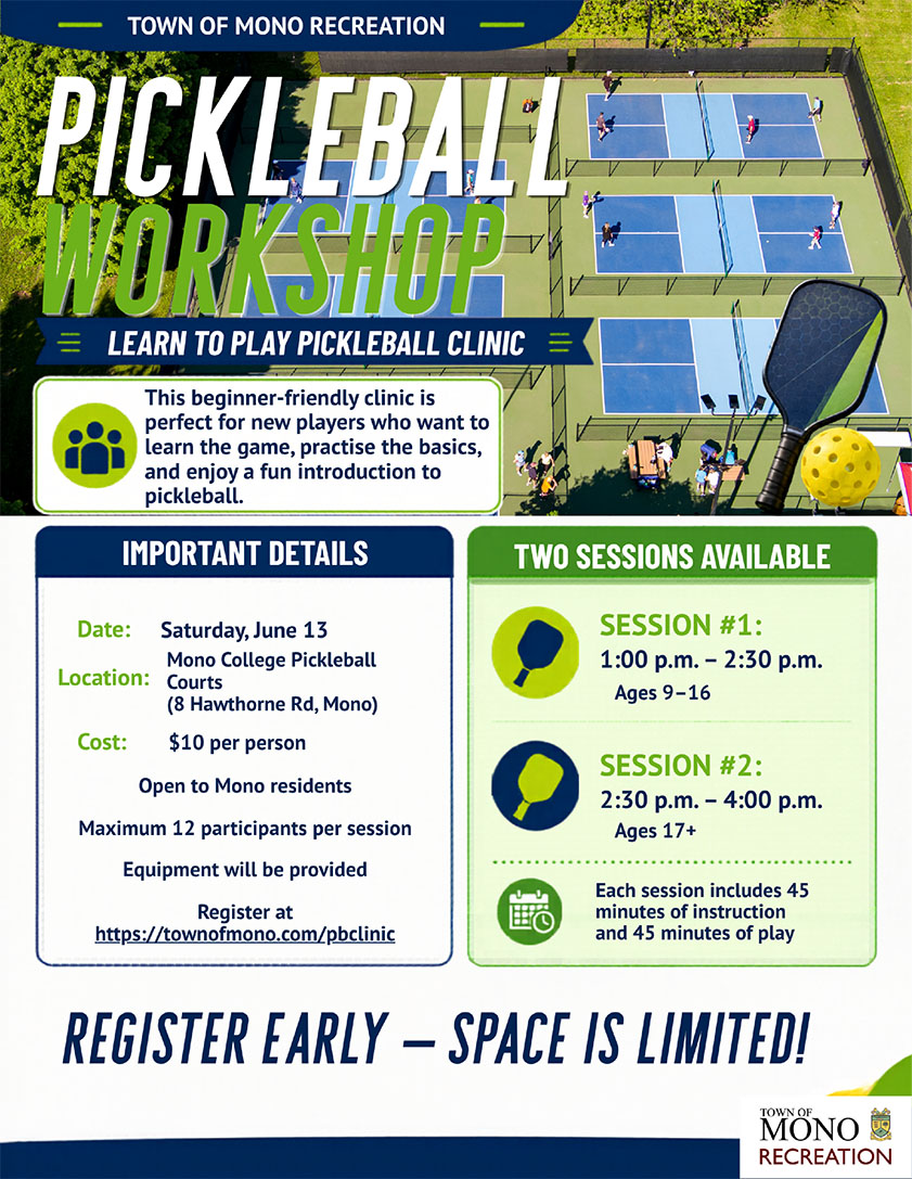 Pickleball Workshop: Learn to Play Pickleball Clinic Promotional Poster
