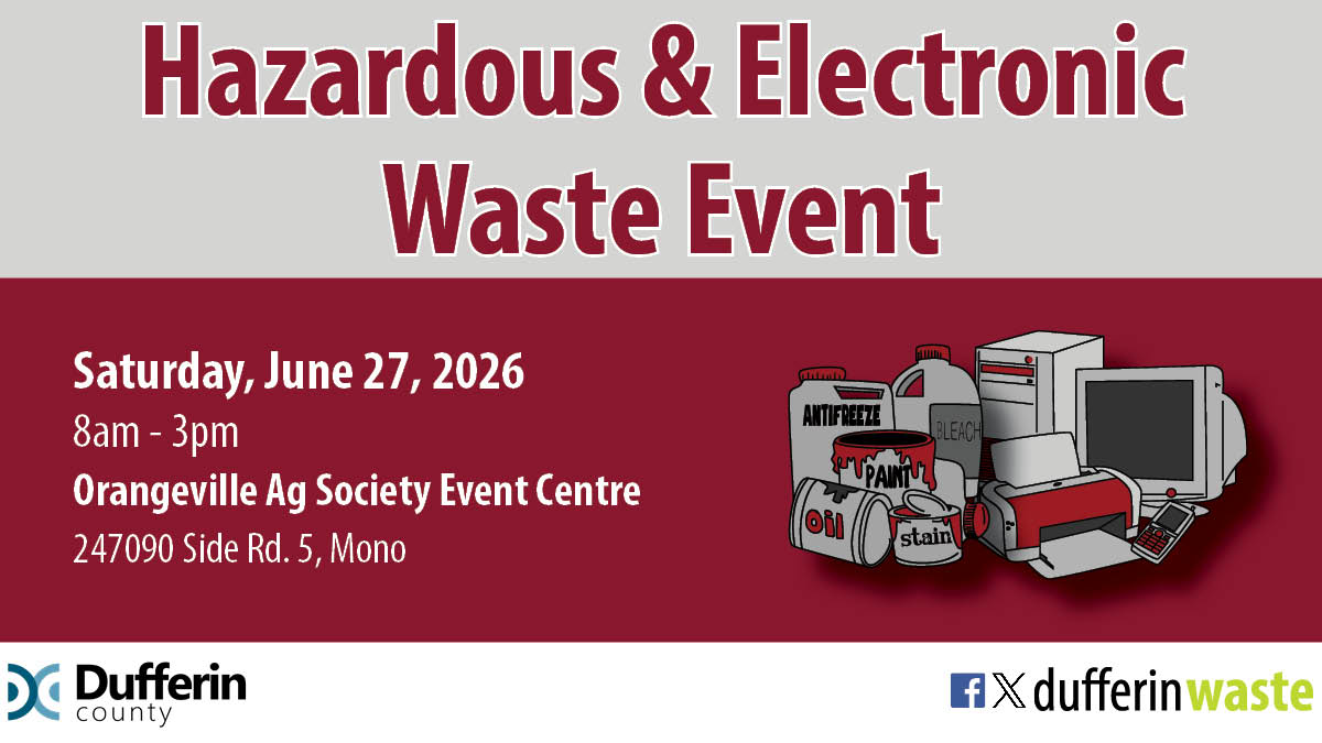 Hazardous and Electronic Waste Event on June 27, 2026 promotional graphic