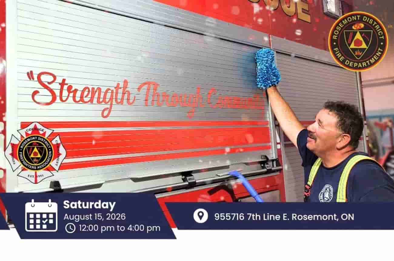 Rosemont Fire Department Chairty Car Wash promotional graphic