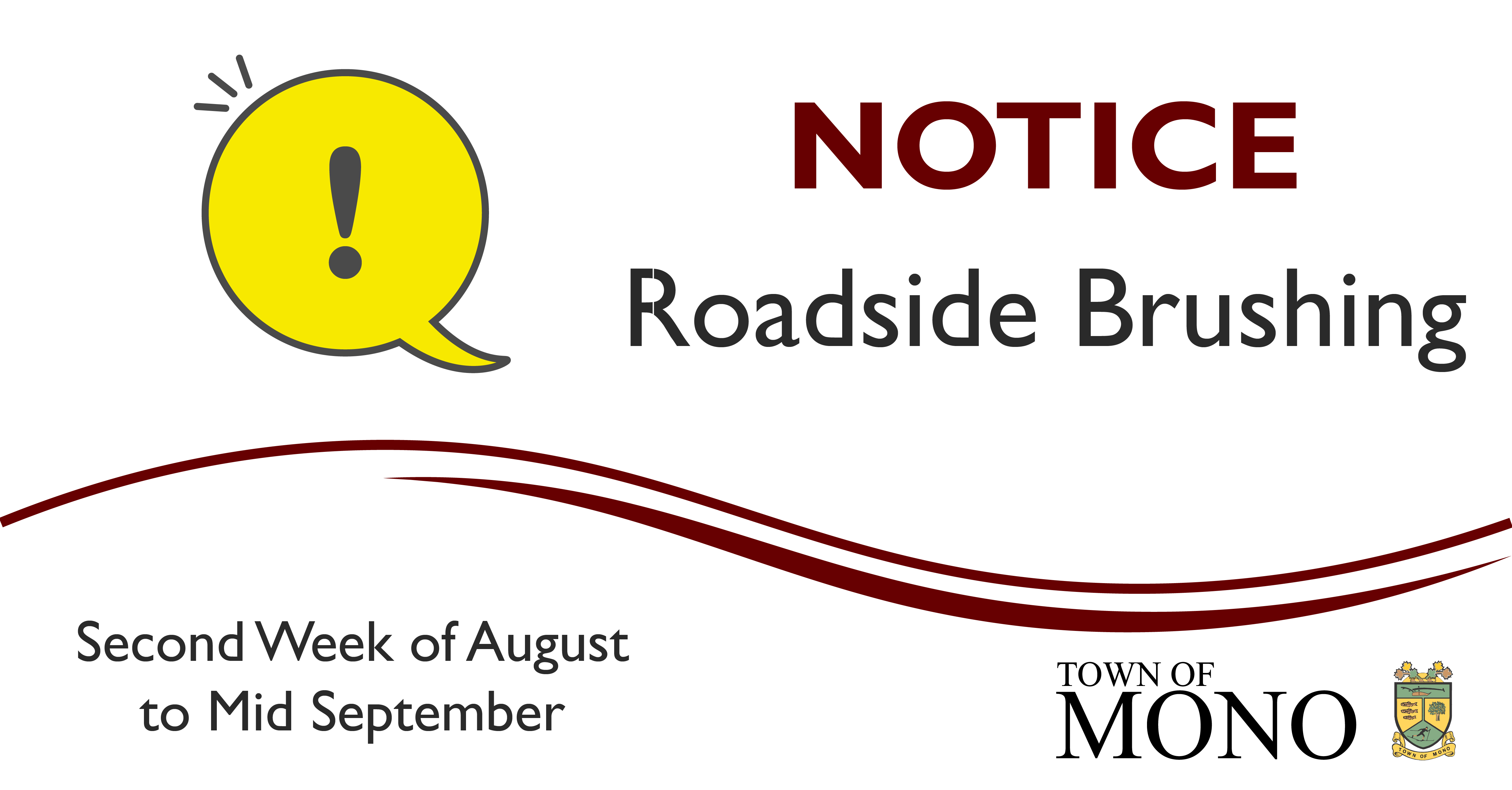 Roadside Brushing Notice Graphic