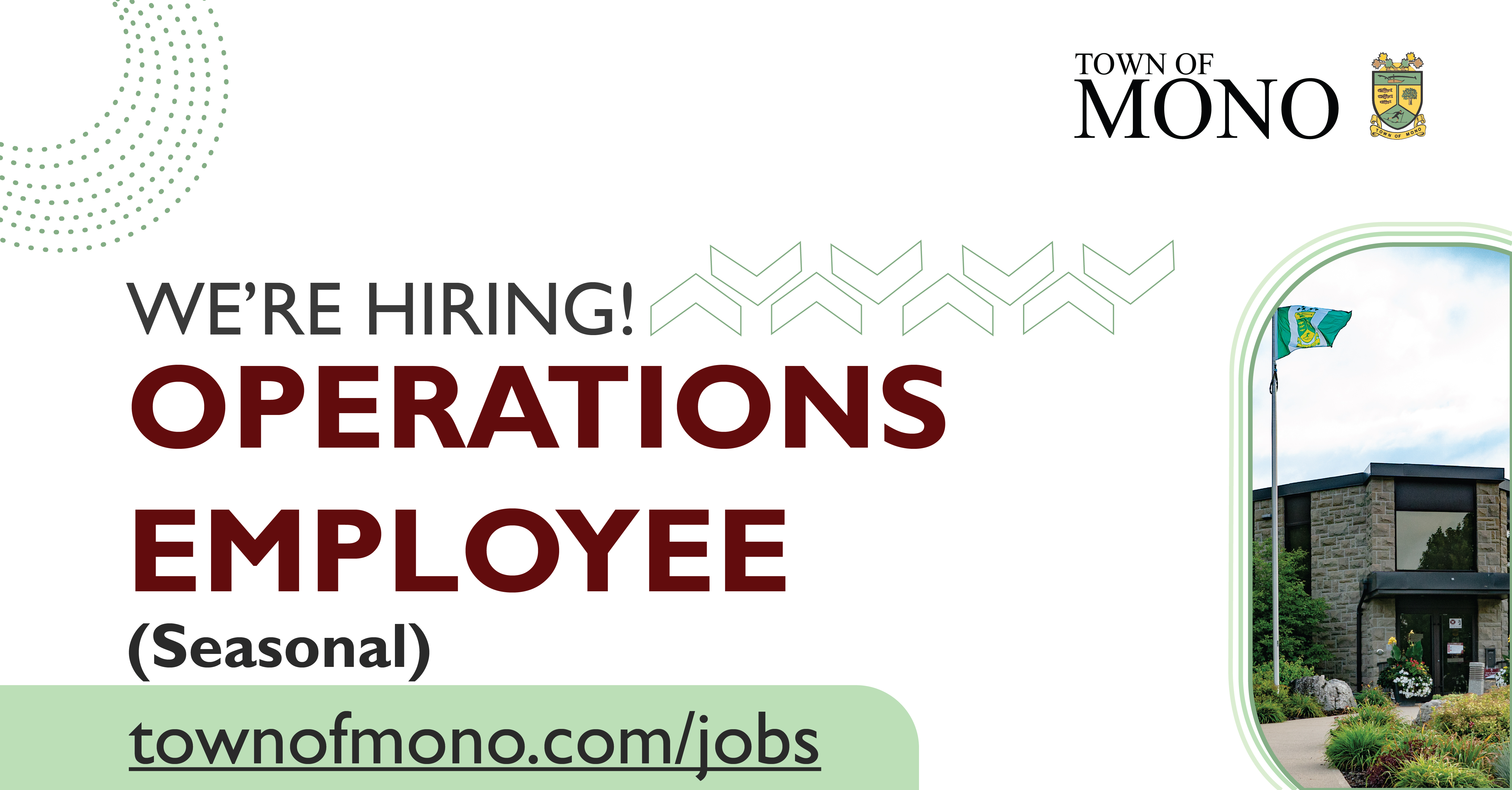 We're Hiring Operations Employee (Seasonal) Promotional graphic