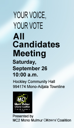 Mono Mulmur Citizens' Coalition All Candidates Meeting promotional graphic