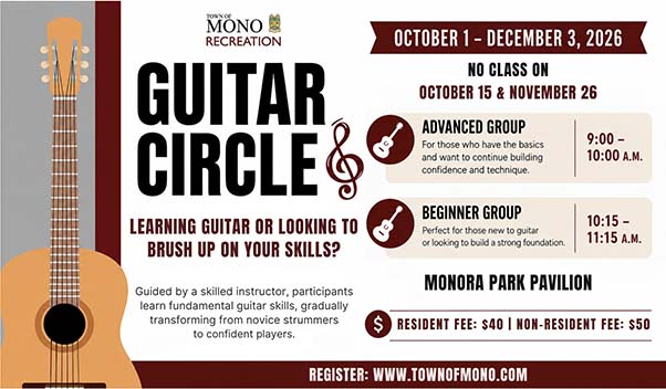 Guitar circle promotional graphic