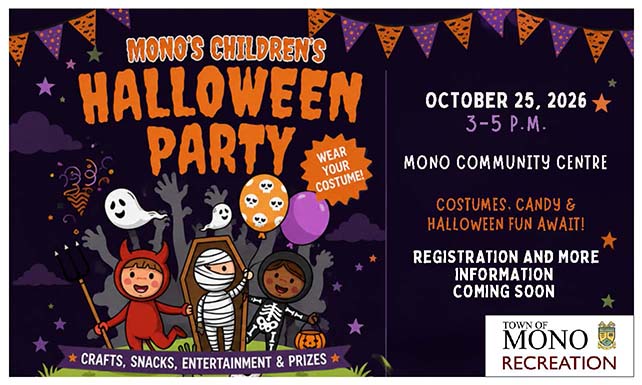 Mono's Children's Halloween Party promotional graphic