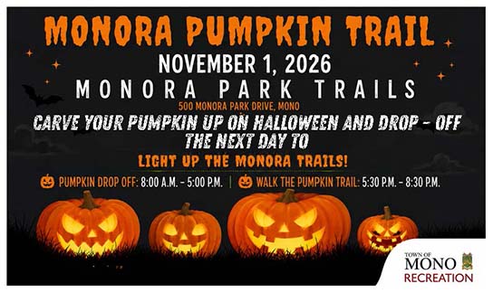 Monora Pumpkin Trail promotional graphic