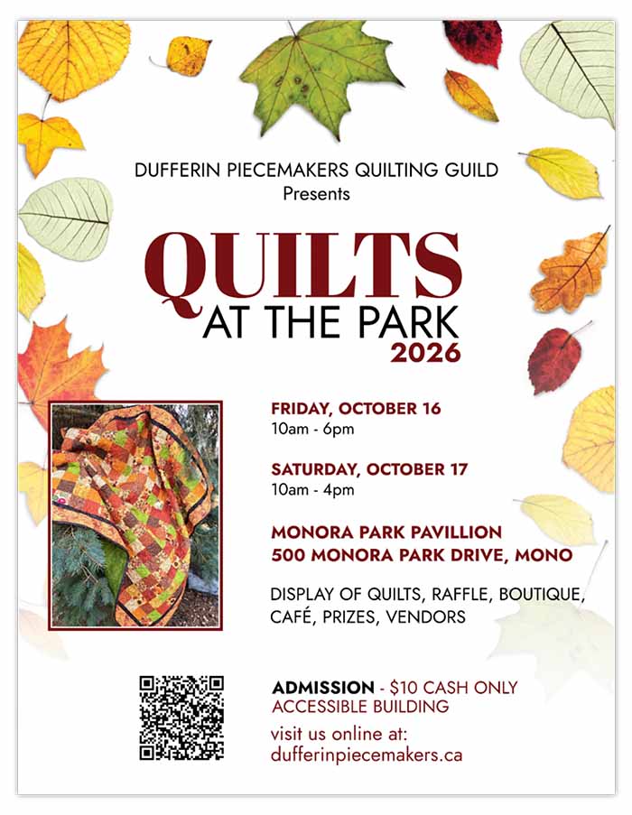 Quilts at the Park promotional poster