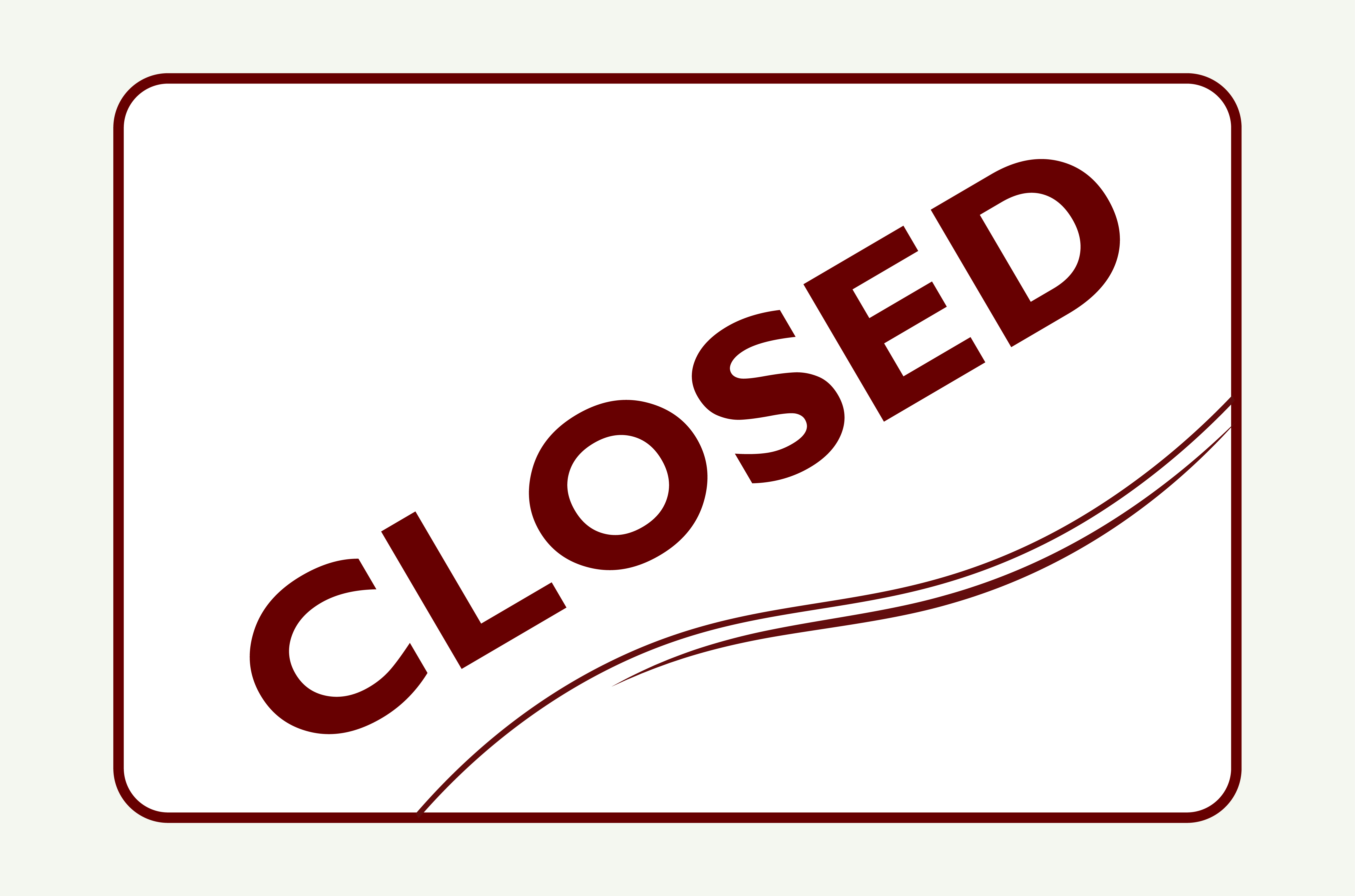 Closed notification graphic
