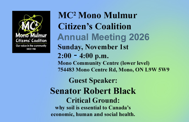 Mono Mulmur Citizen's Coalition Annual Meeting Notice Graphic