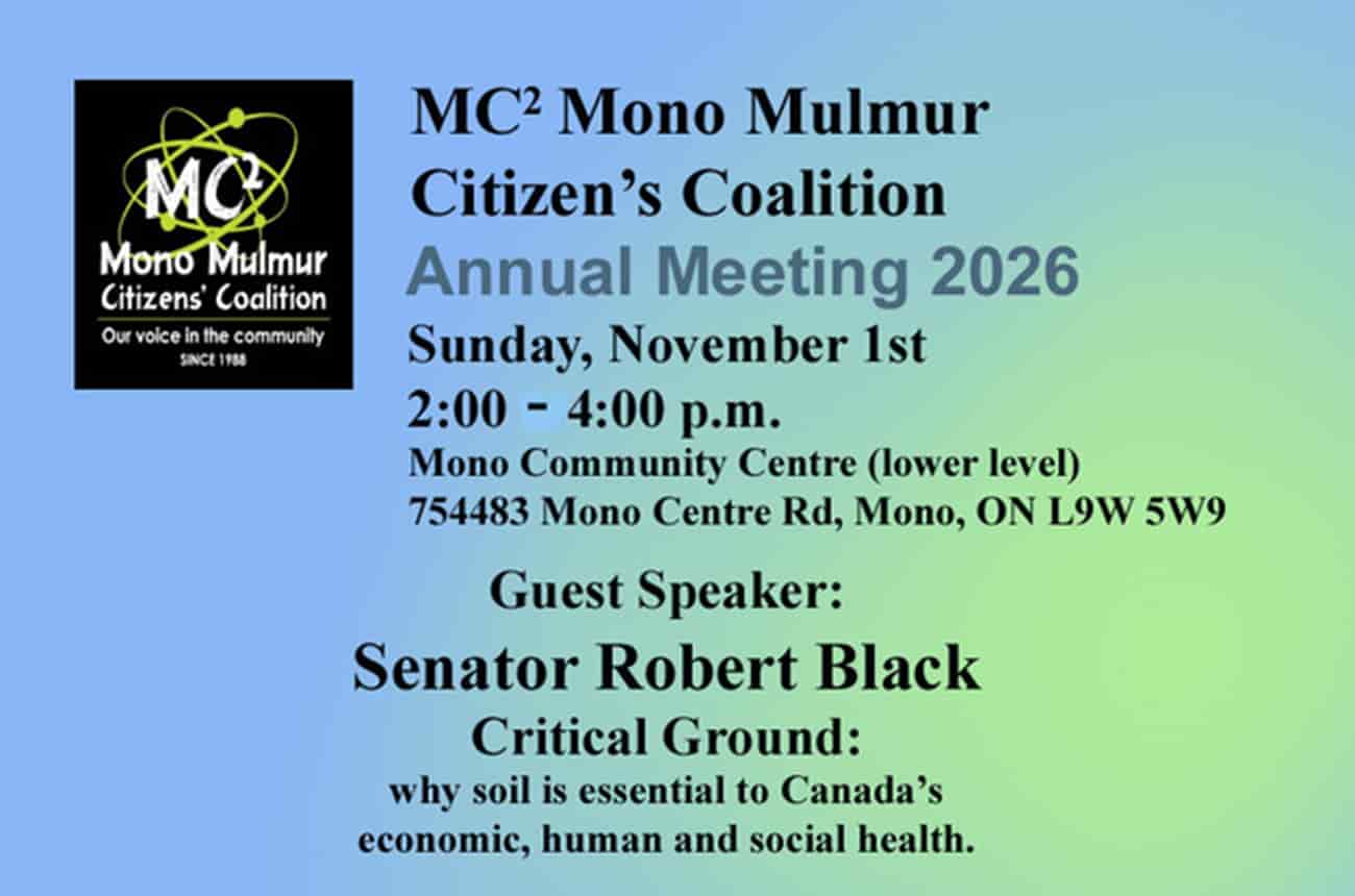 Mono Mulmur Citizen's Coalition Annual Meeting Notice Graphic