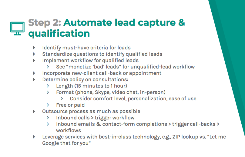 Automate lead capture and qualification