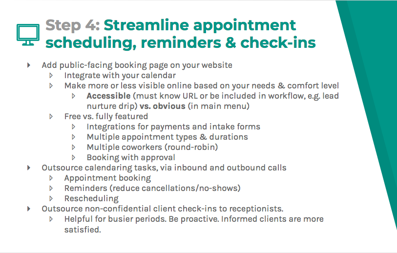 Streamline appointment scheduling, reminders, and check-ins