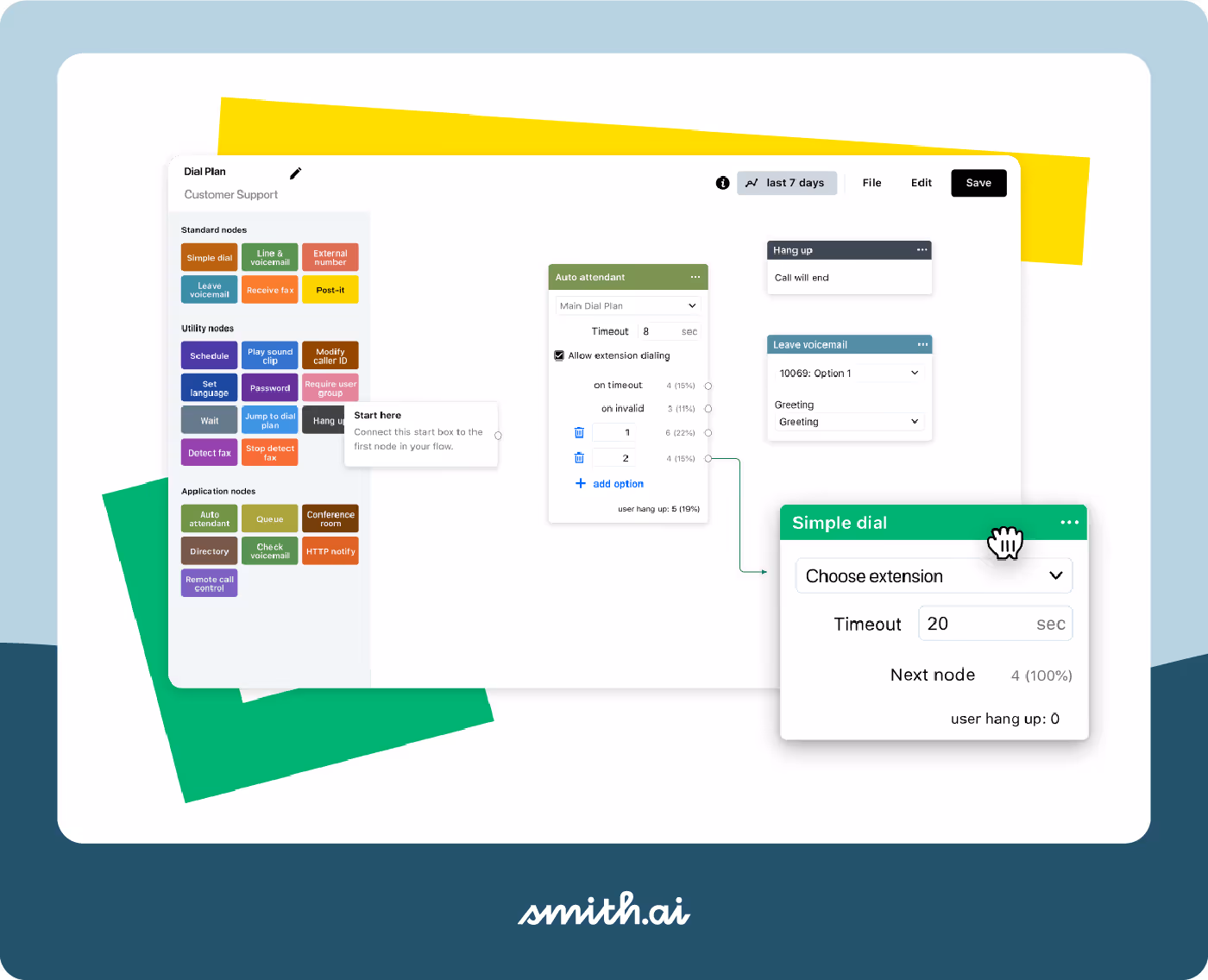 GoTo Connect automated phone system interface. 