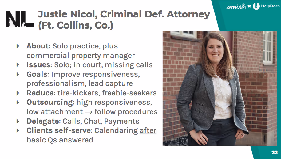 Justie Nicol example