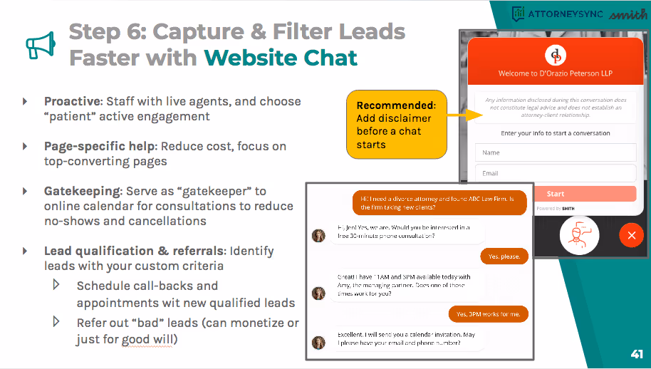 Capture and filter leads faster with web chat